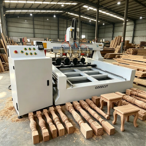 GC1225-4R Multi Spindle Wood CNC Router with 4 Spindle and 4 Rotary Axis for Furniture Legs