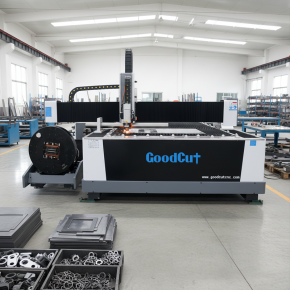 GC1530FR Fiber Laser Cutting Machine with Rotary for Metall Plate and Tube 