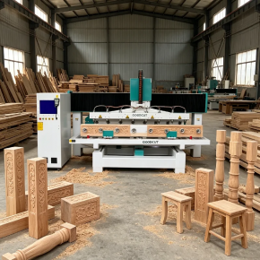 GC1530-8R Multi Head CNC Router With 8 spindle and 8 rotary device